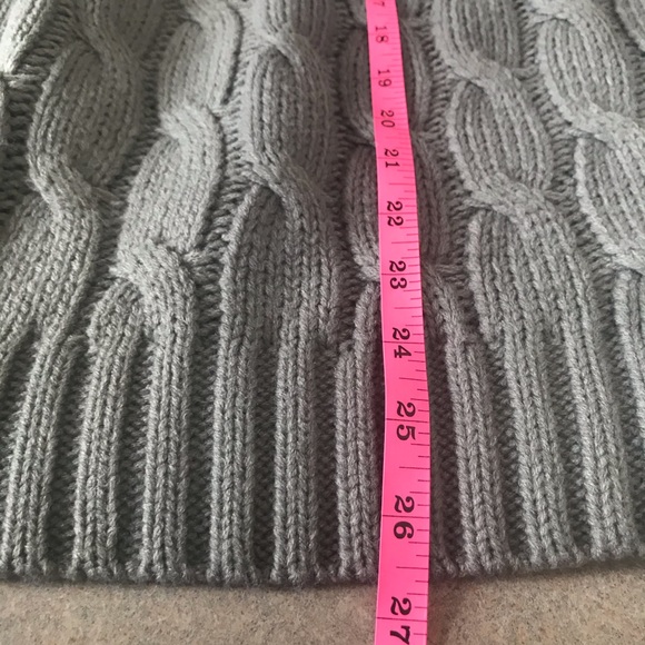 TheLees Grey Turtle Neck Cable Knit Sweater Size M - Picture 6 of 6